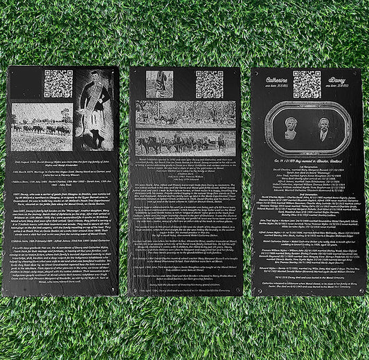 Human Memorial LARGE SIZES, Laser Engraved Photo Memorial. Inside, Outdoor and Gardening.