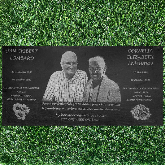 Human Memorial LARGE SIZES, Laser Engraved Photo Memorial. Inside, Outdoor and Gardening.