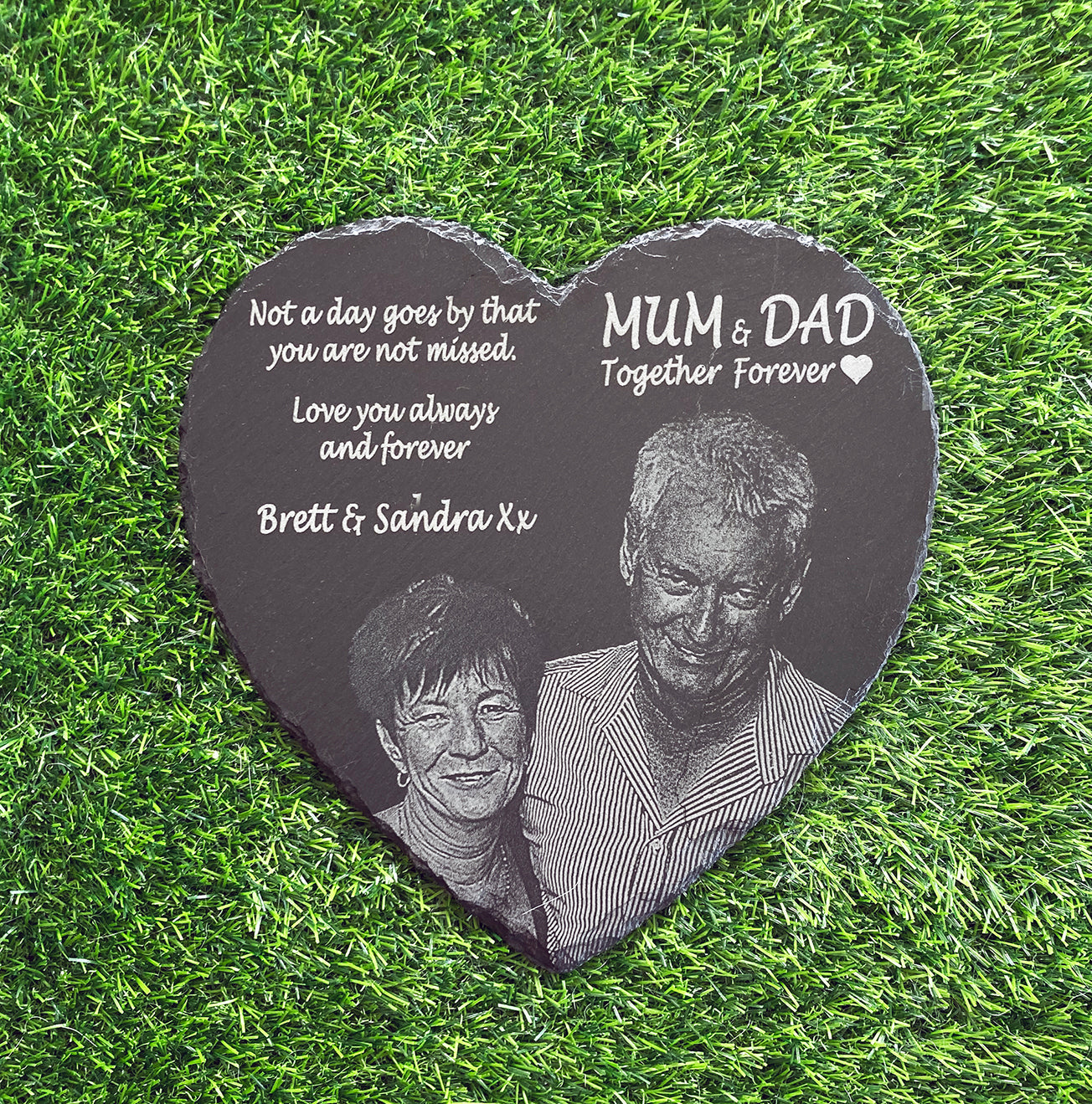 Human Memorial SMALL SIZES, laser engraved photo  Inside, outdoor and gardening.