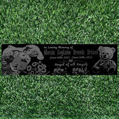 Human Memorial SMALL SIZES, laser engraved photo  Inside, outdoor and gardening.